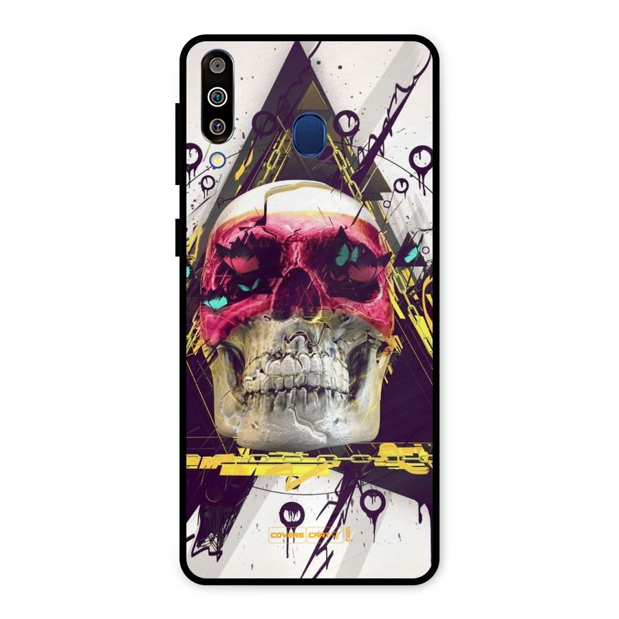 Abstract Skull Metal Back Case for Galaxy M30