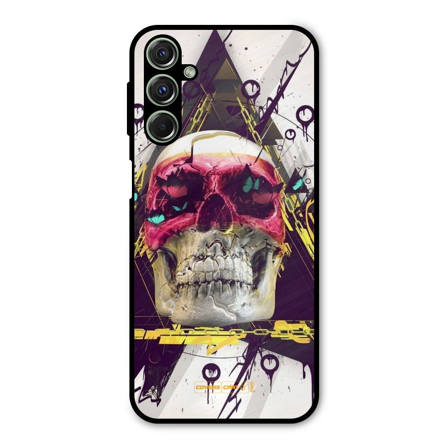 Abstract Skull Metal Back Case for Galaxy M34