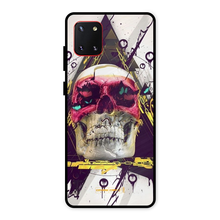 Abstract Skull Metal Back Case for Galaxy Note 10 Lite