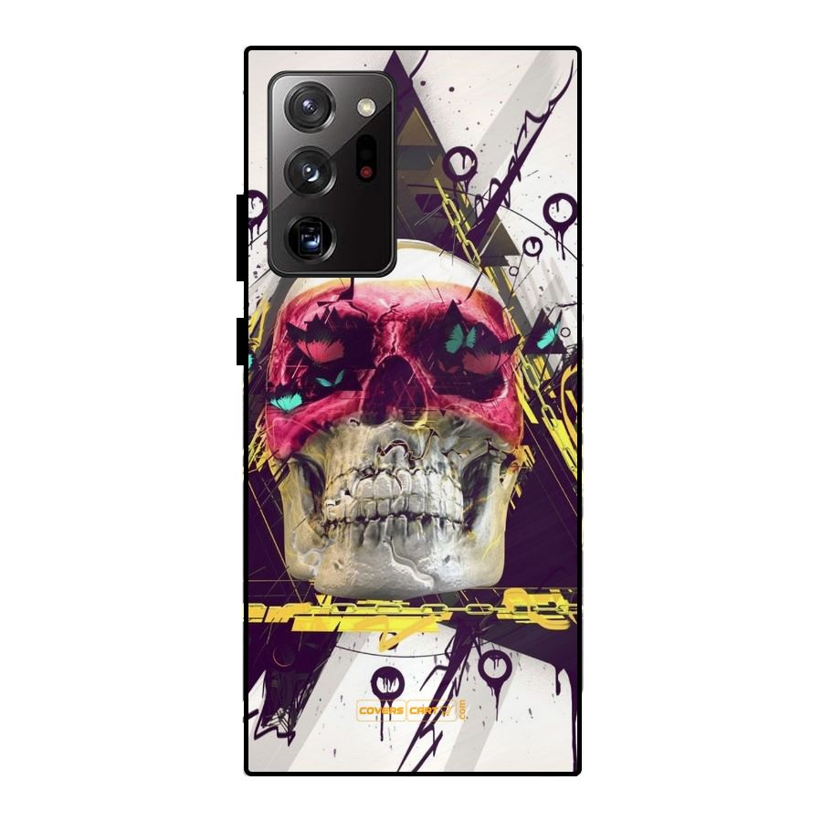 Abstract Skull Metal Back Case for Galaxy Note 20 Ultra