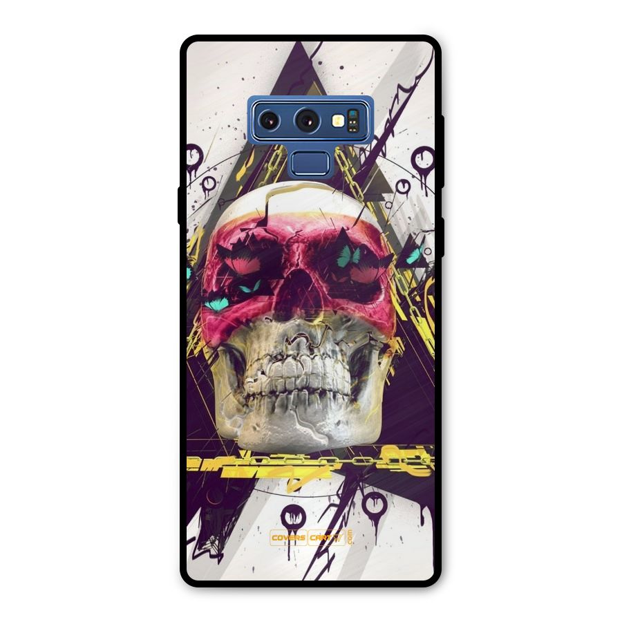 Abstract Skull Metal Back Case for Galaxy Note 9