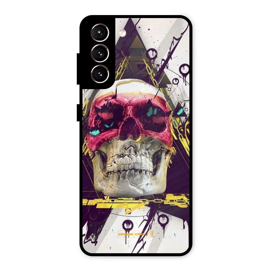 Abstract Skull Metal Back Case for Galaxy S21 5G