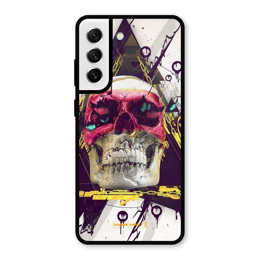 Abstract Skull Metal Back Case for Galaxy S21 FE 5G