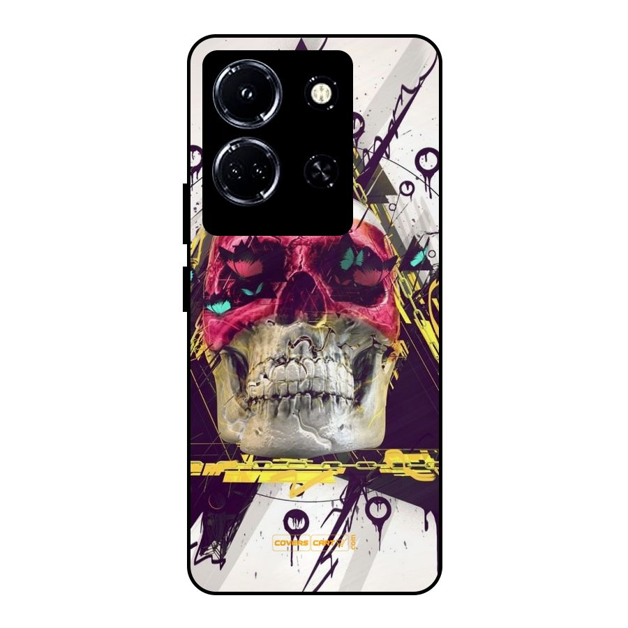Abstract Skull Metal Back Case for Infinix Note 30 5G