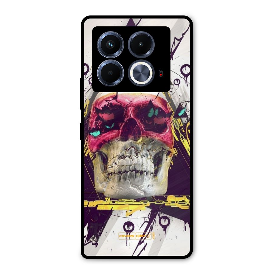 Abstract Skull Metal Back Case for Infinix Note 40 5G