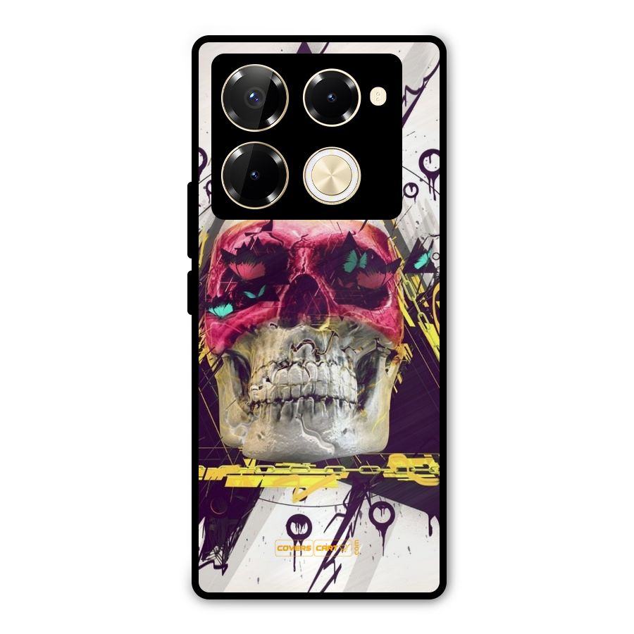 Abstract Skull Metal Back Case for Infinix Note 40 Pro Plus