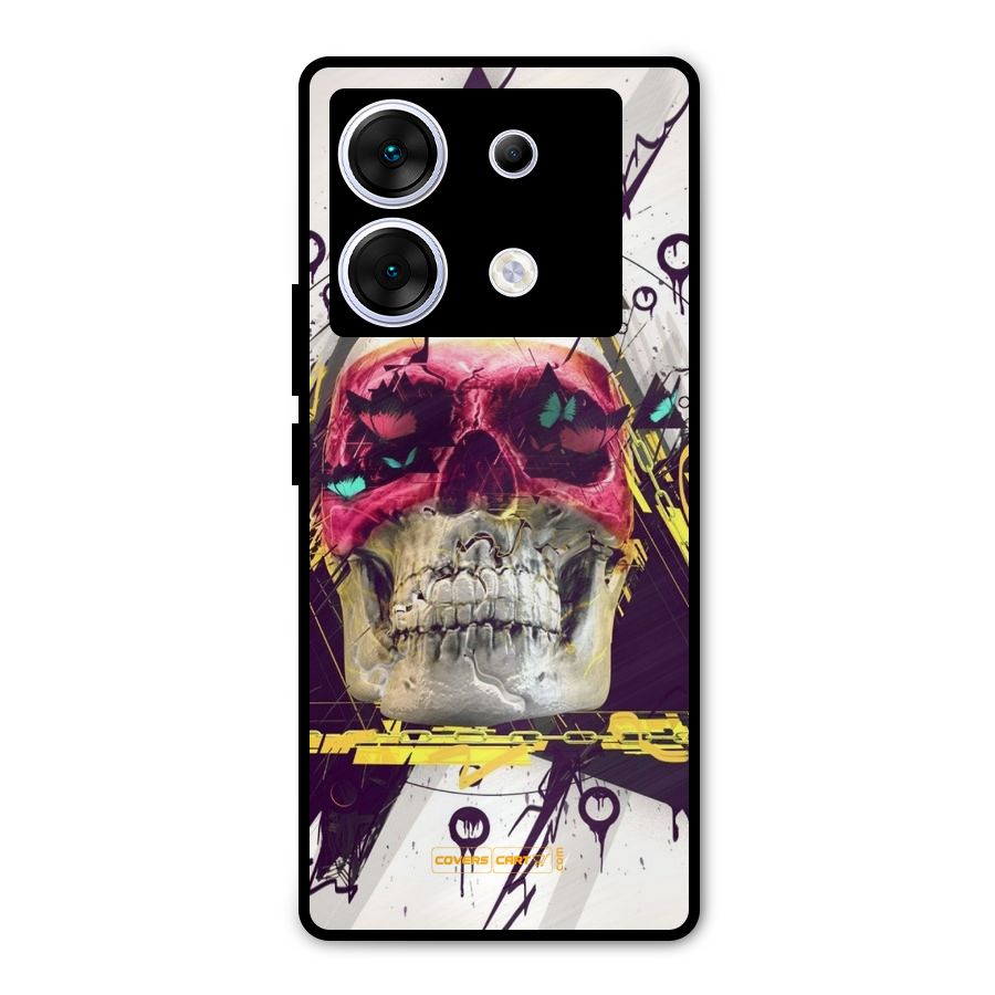 Abstract Skull Metal Back Case for Infinix Zero 30 5G