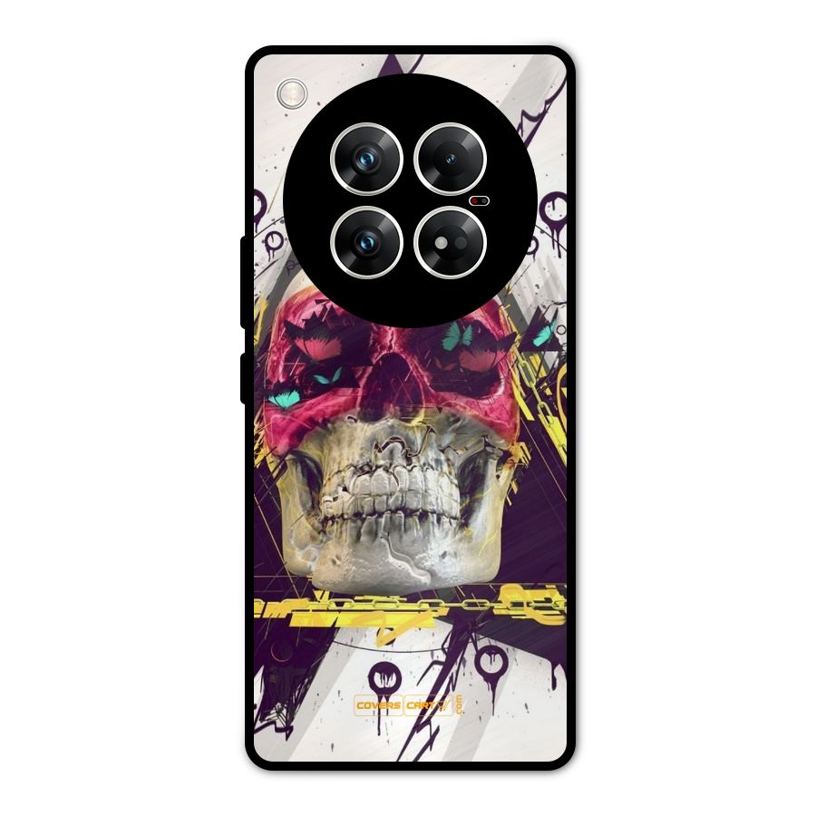 Abstract Skull Metal Back Case for Infinix Zero 40 5G