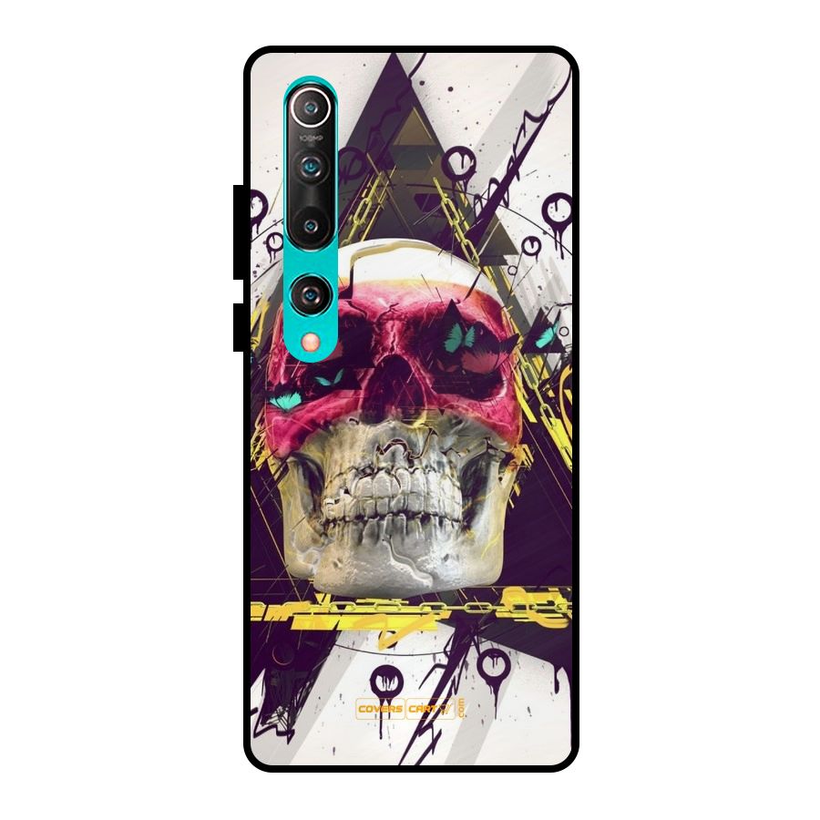 Abstract Skull Metal Back Case for Mi 10