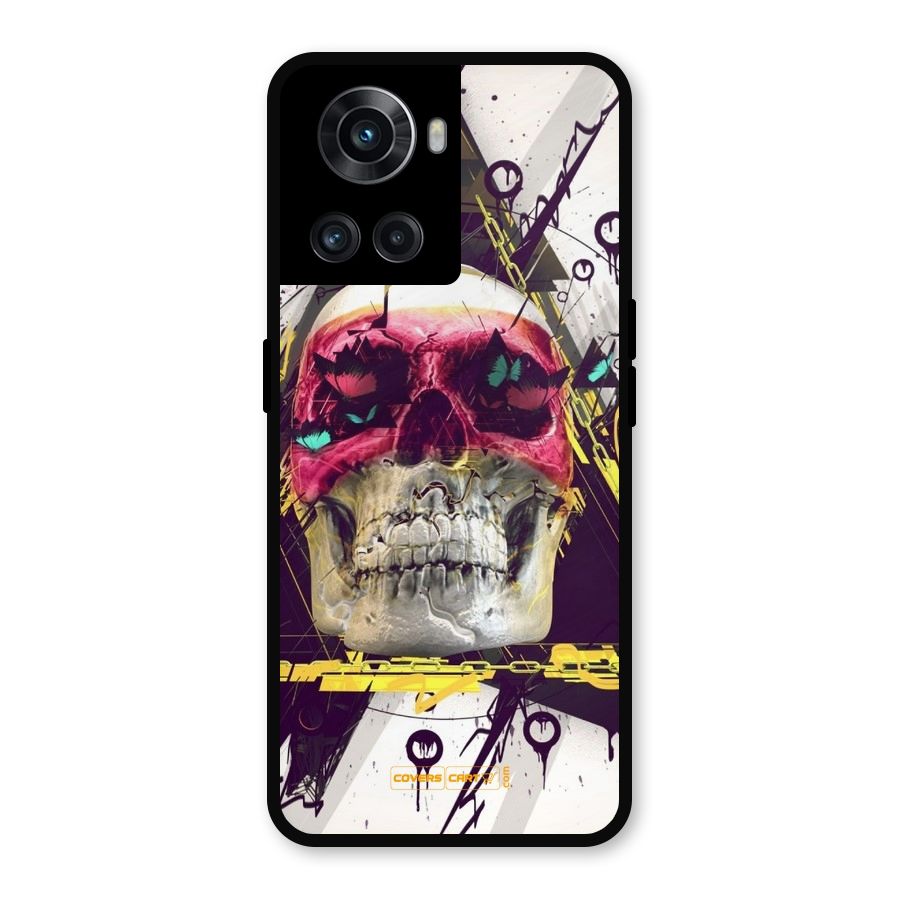 Abstract Skull Metal Back Case for OnePlus 10R