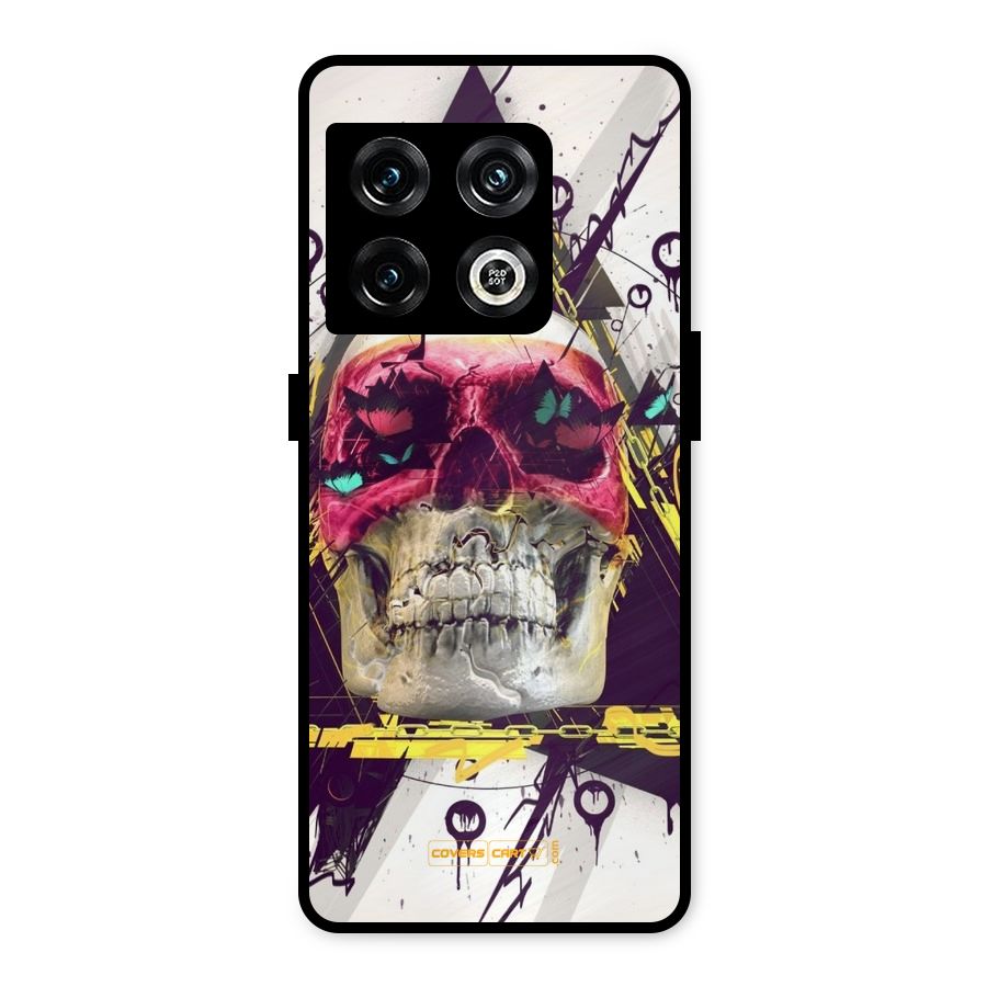 Abstract Skull Metal Back Case for OnePlus 10 Pro 5G
