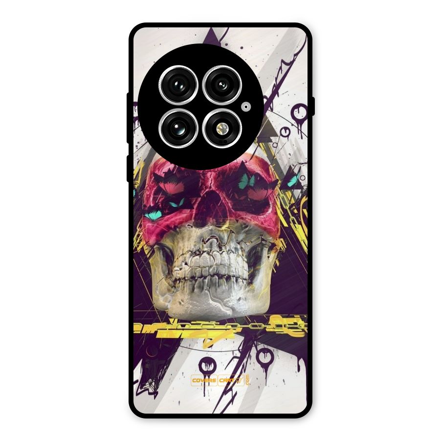 Abstract Skull Metal Back Case for OnePlus 13
