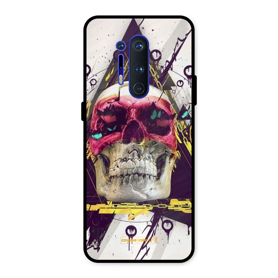 Abstract Skull Metal Back Case for OnePlus 8 Pro