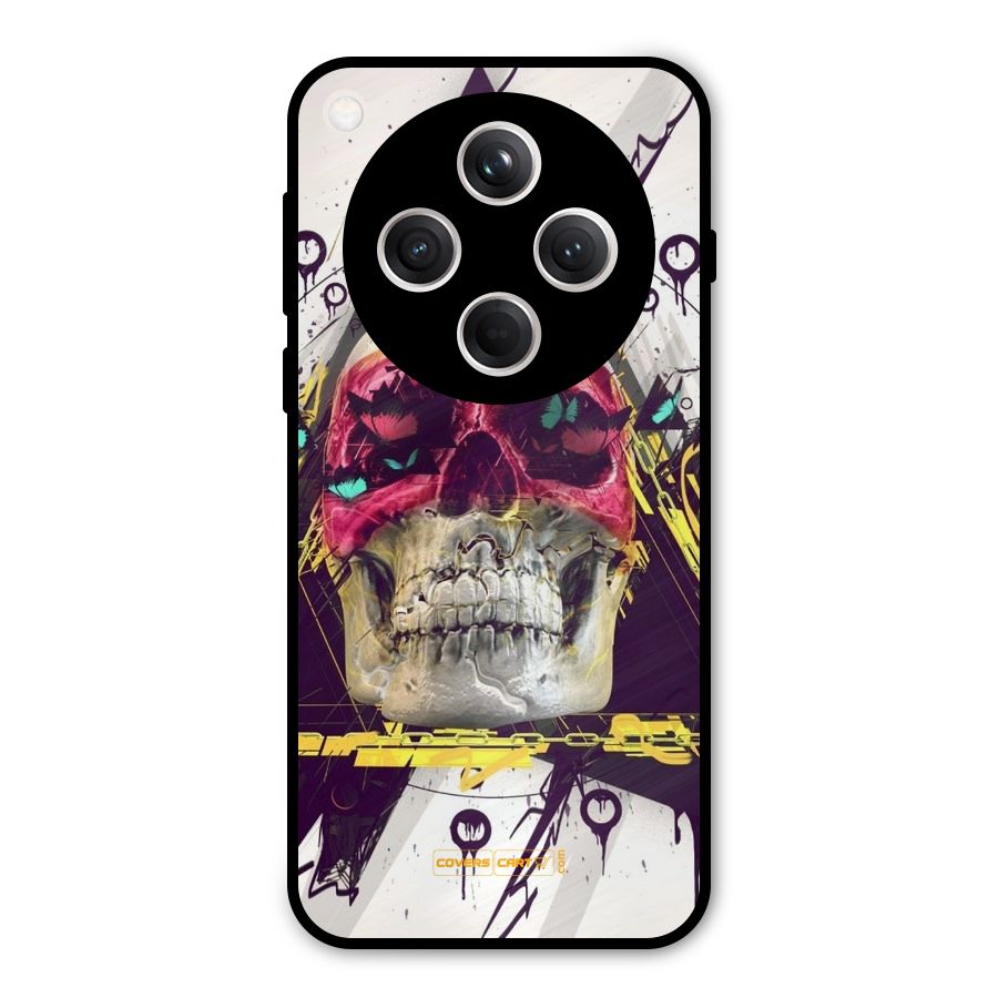 Abstract Skull Metal Back Case for Oppo Find X8