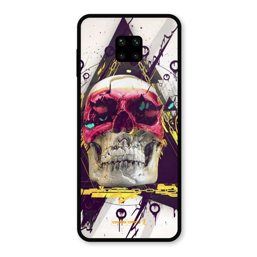 Abstract Skull Metal Back Case for Poco M2 Pro