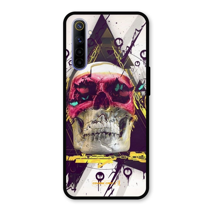Abstract Skull Metal Back Case for Realme 6