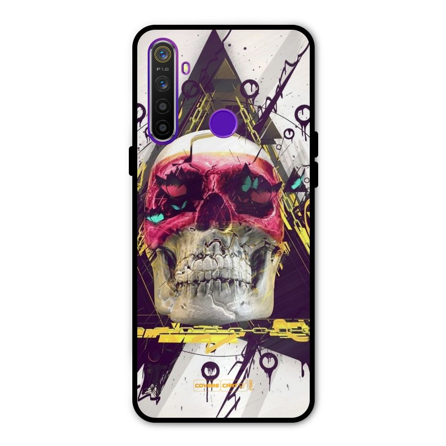 Abstract Skull Metal Back Case for Realme Narzo 10
