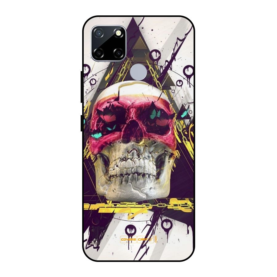 Abstract Skull Metal Back Case for Realme Narzo 20