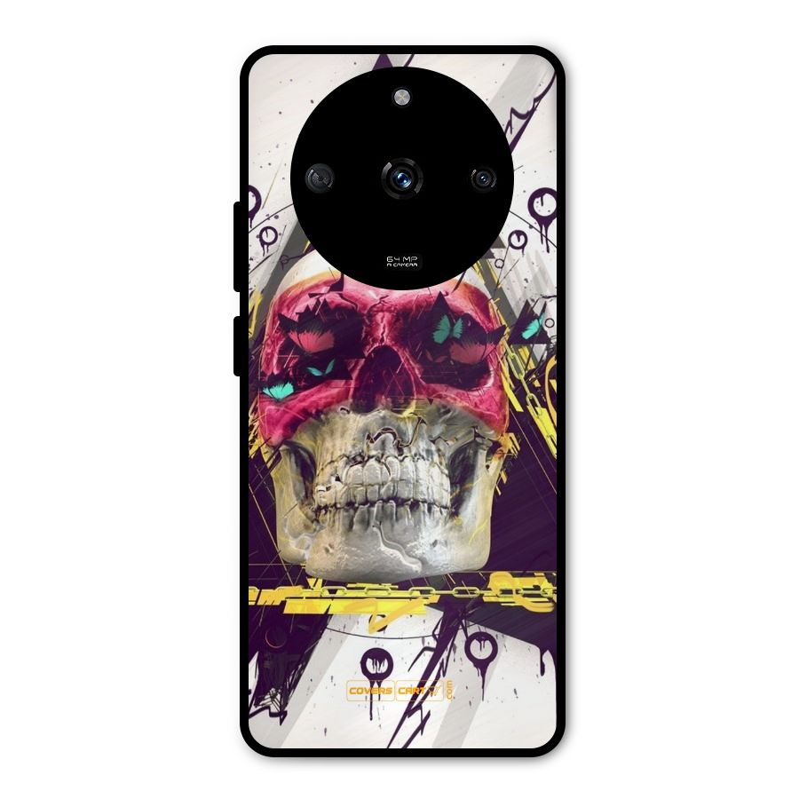 Abstract Skull Metal Back Case for Realme Narzo 60 5G