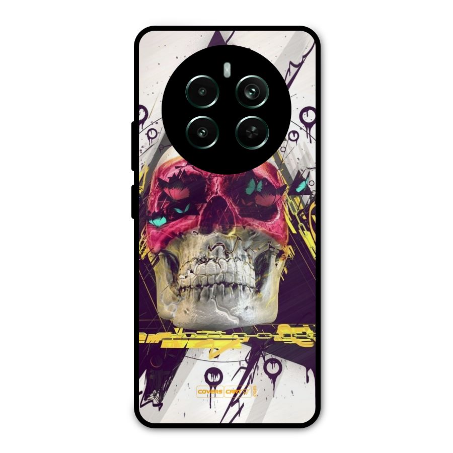 Abstract Skull Metal Back Case for Realme Narzo 70 Pro