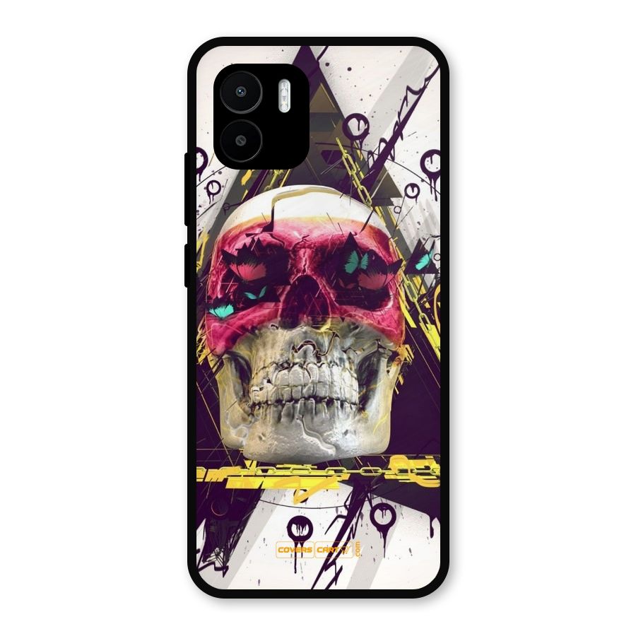 Abstract Skull Metal Back Case for Redmi A2