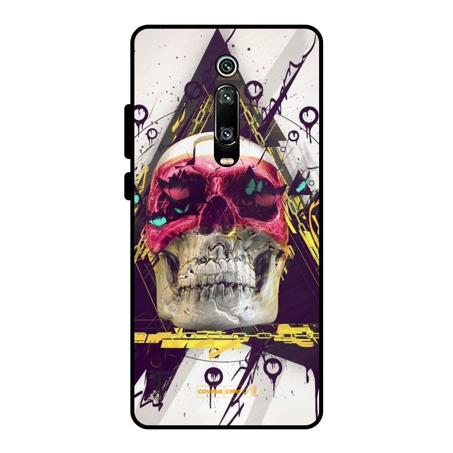 Abstract Skull Metal Back Case for Redmi K20 Pro