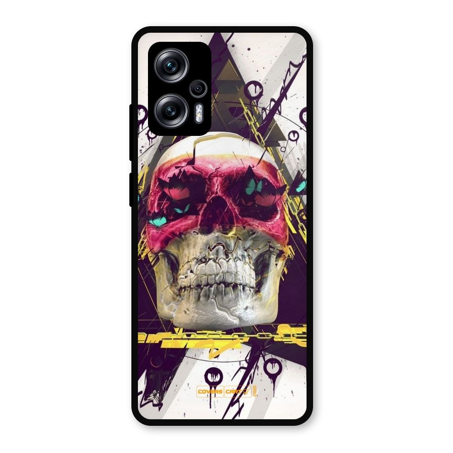 Abstract Skull Metal Back Case for Redmi K50i