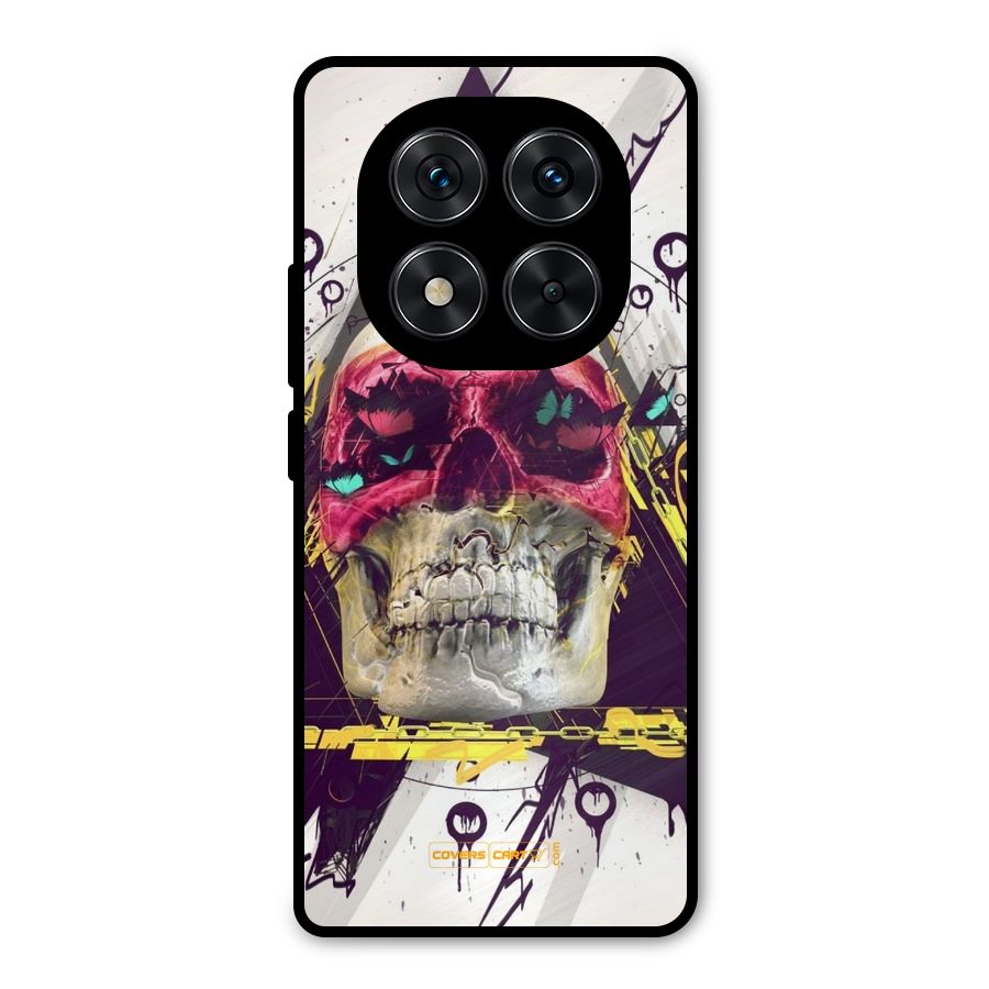 Abstract Skull Metal Back Case for Redmi Note 14 Pro 5G