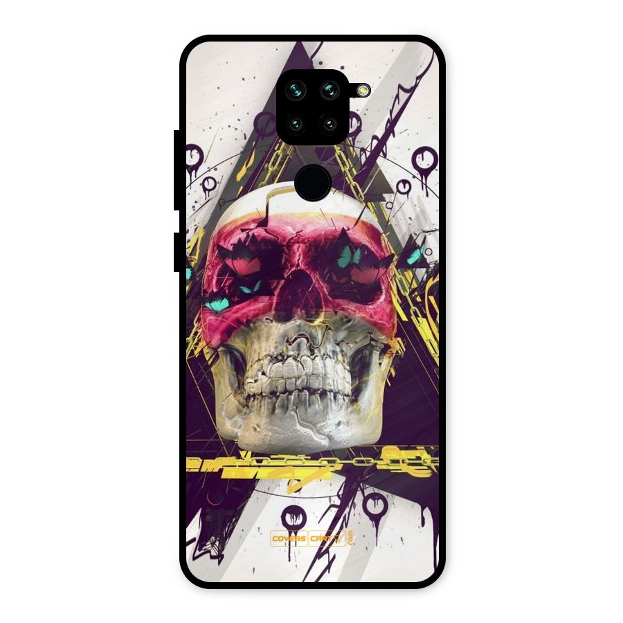 Abstract Skull Metal Back Case for Redmi Note 9