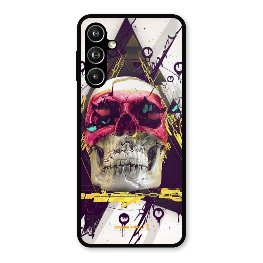 Abstract Skull Metal Back Case for Samsung Galaxy M54