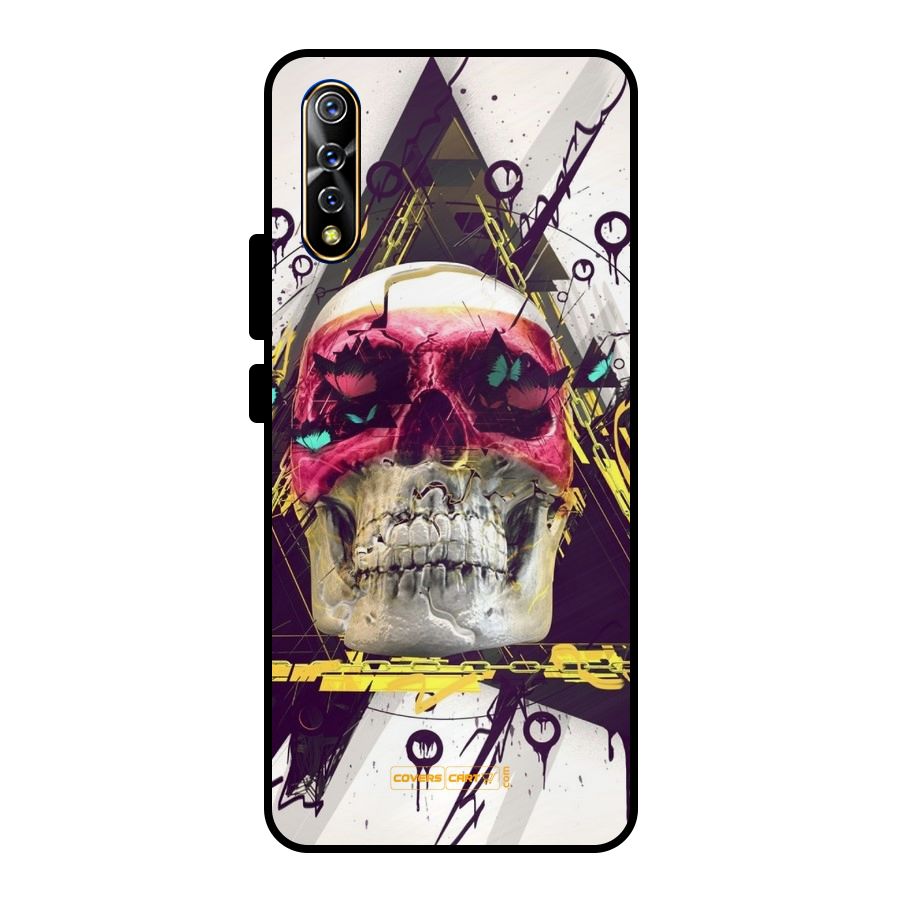 Abstract Skull Metal Back Case for Vivo S1