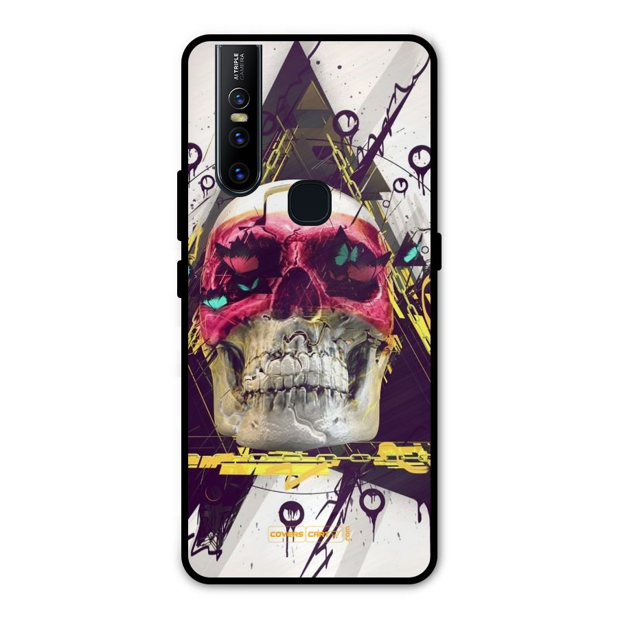 Abstract Skull Metal Back Case for Vivo V15