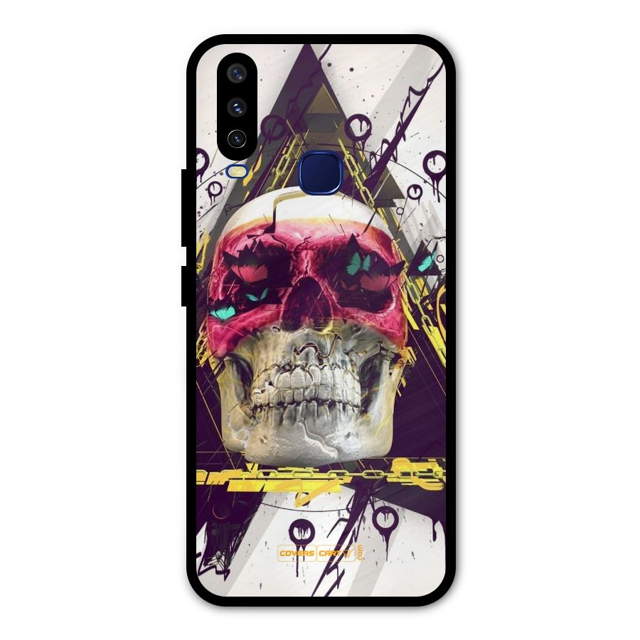 Abstract Skull Metal Back Case for Vivo V17