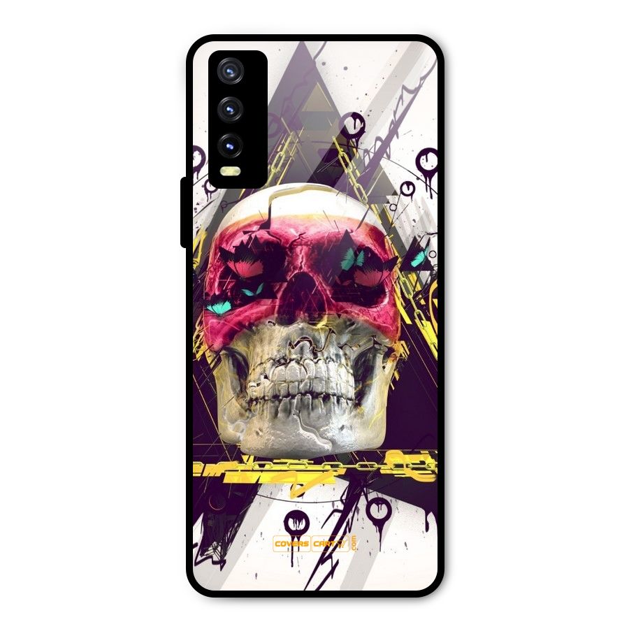 Abstract Skull Metal Back Case for Vivo Y20g