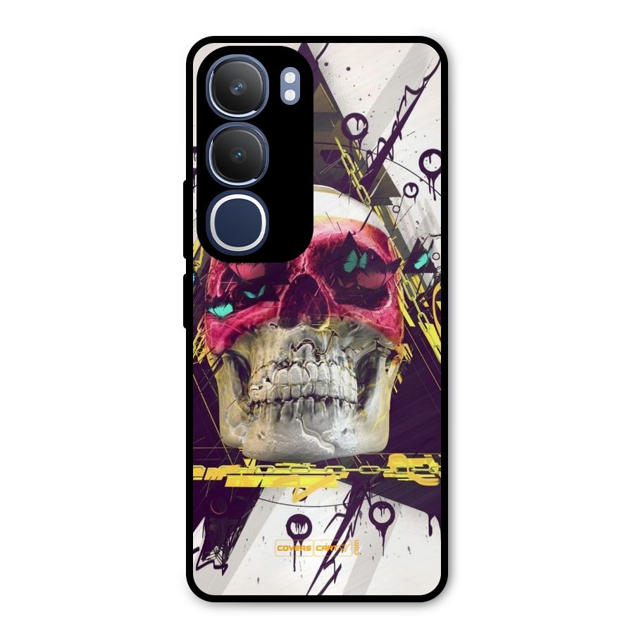 Abstract Skull Metal Back Case for Vivo Y29