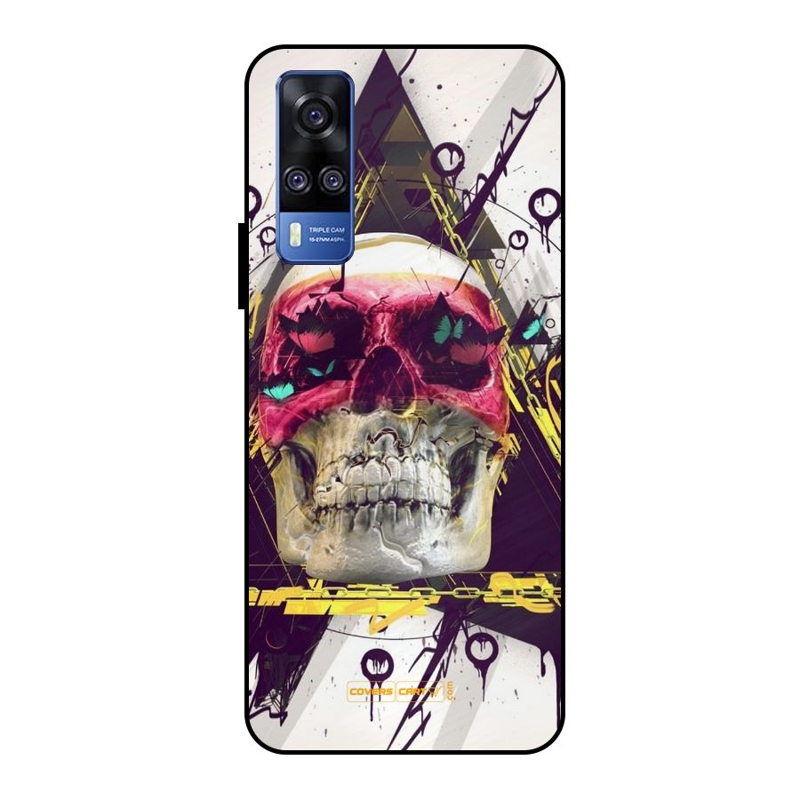 Abstract Skull Metal Back Case for Vivo Y51