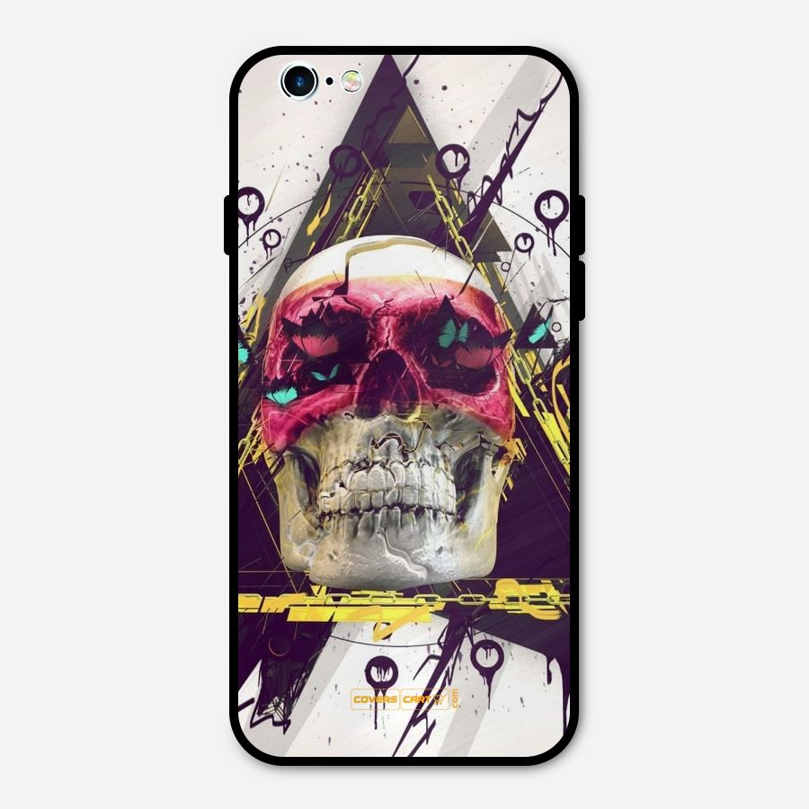 Abstract Skull Metal Back Case for iPhone 6 6s
