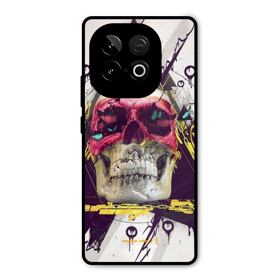 Abstract Skull Metal Back Case for iQOO Neo 10