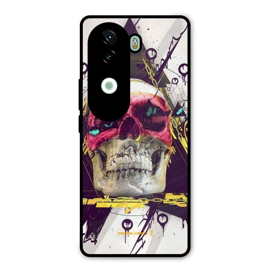 Abstract Skull Metal Back Case for iQOO Z9s