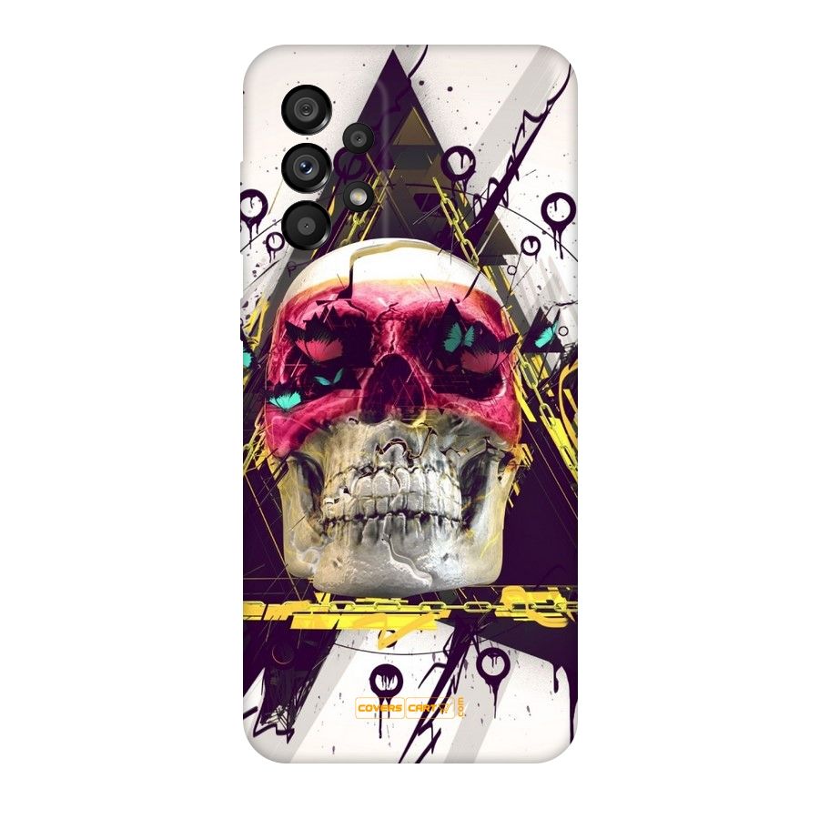 Abstract Skull Original Polycarbonate Back Case for Galaxy A73 5G