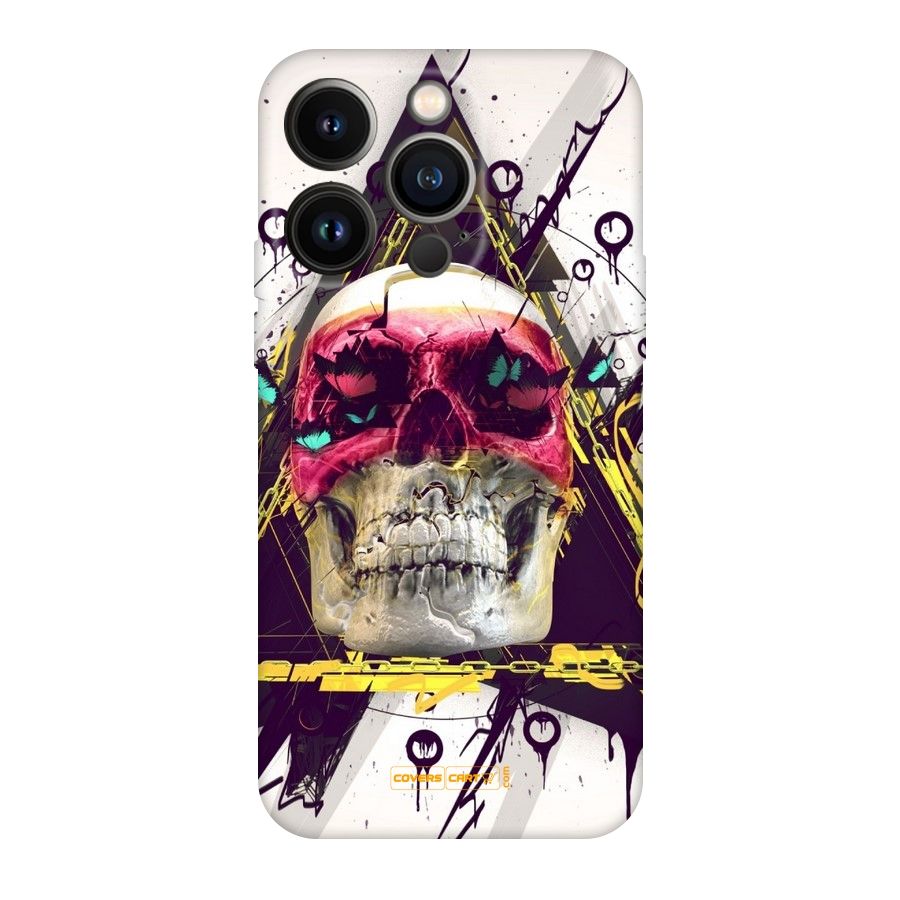 Abstract Skull Original Polycarbonate Back Case for iPhone 14 Pro