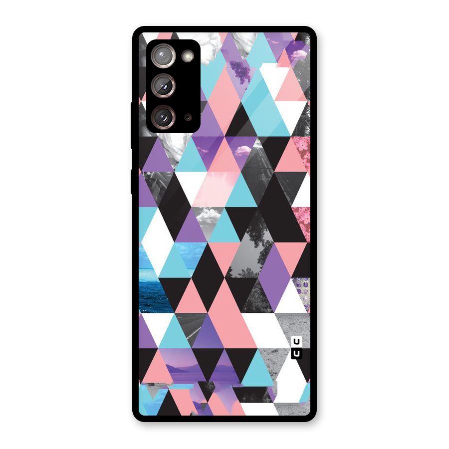 Abstract Splash Triangles Glass Back Case for Galaxy Note 20