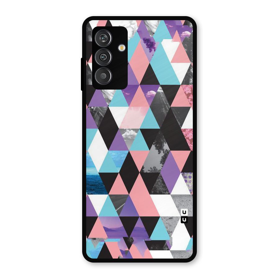 Abstract Splash Triangles Metal Back Case for Galaxy F13