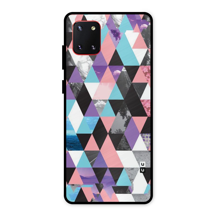 Abstract Splash Triangles Metal Back Case for Galaxy Note 10 Lite