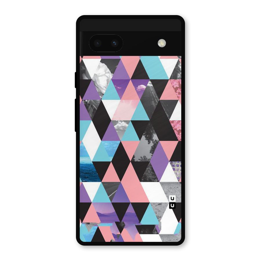 Abstract Splash Triangles Metal Back Case for Google Pixel 6a