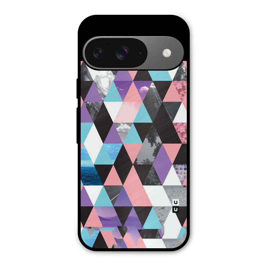 Abstract Splash Triangles Metal Back Case for Google Pixel 9