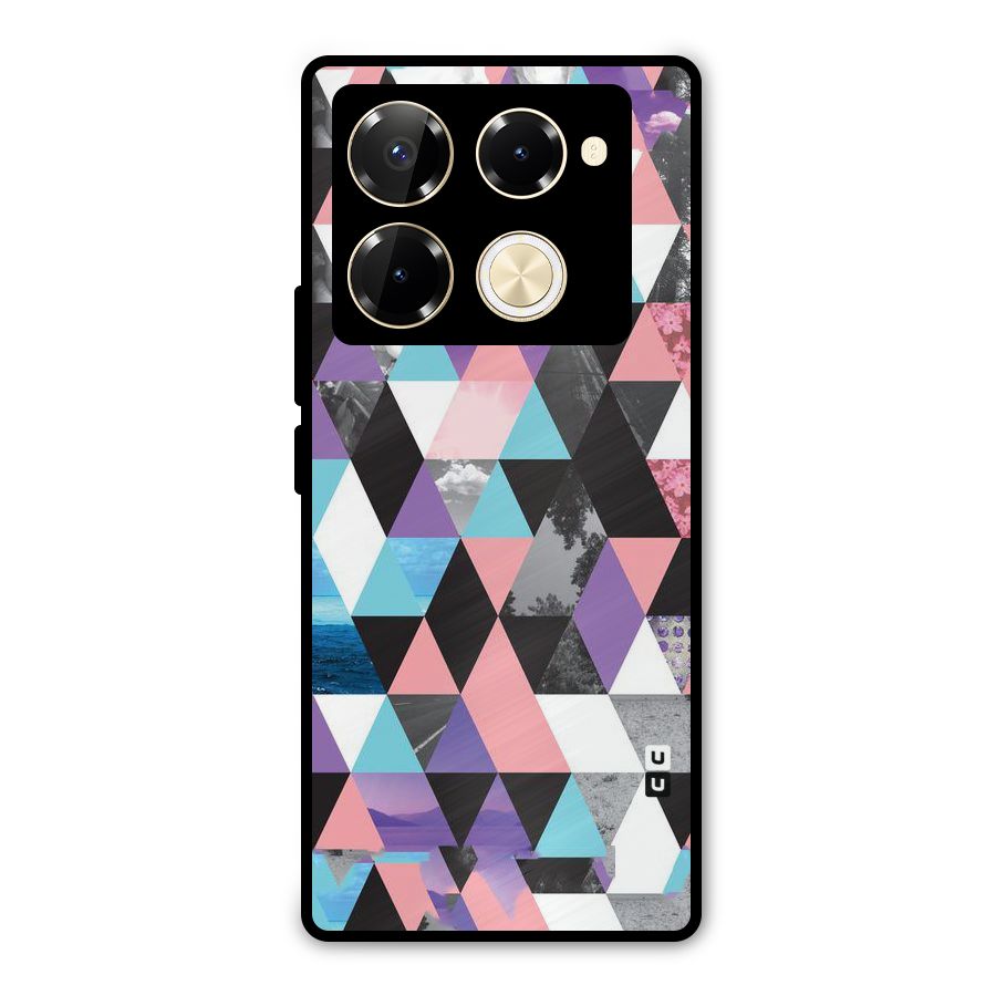 Abstract Splash Triangles Metal Back Case for Infinix Note 40 Pro Plus