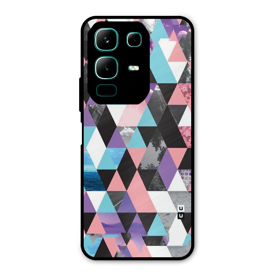 Abstract Splash Triangles Metal Back Case for Infinix Note 50x
