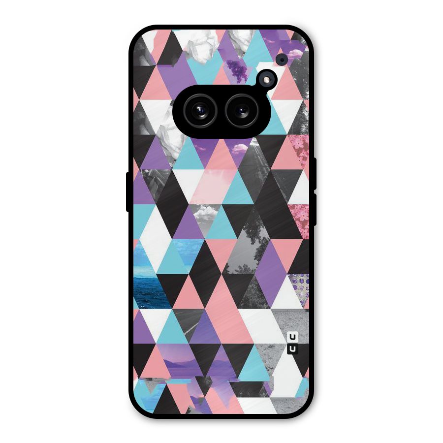 Abstract Splash Triangles Metal Back Case for Nothing Phone 2a Plus