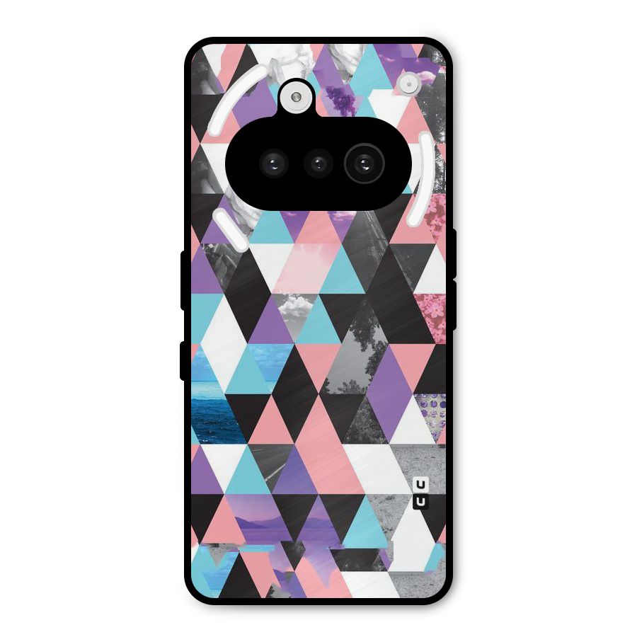 Abstract Splash Triangles Metal Back Case for Nothing Phone 3a